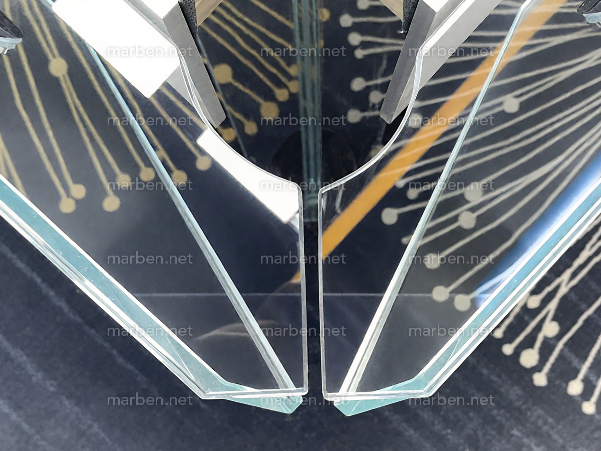 MESA DE BILLAR LUXURY GLASS2,  DE CRISTAL TEMPLADO ESTRUCTURA DE ACERO INOXIDABLE, 7FT ó 8FT